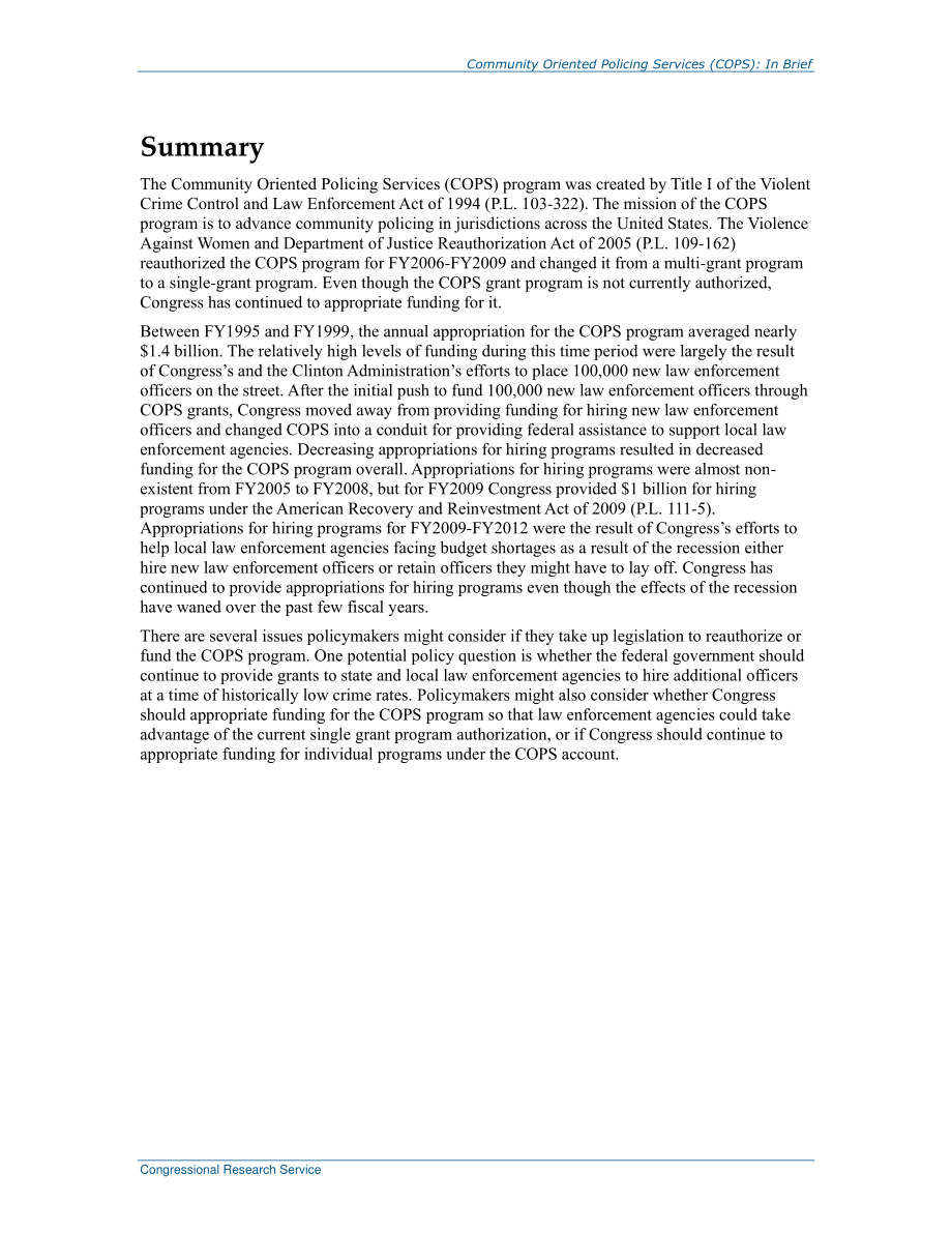 [20170710]RL33308_面向社区的警务服务（COPS）：简言之.pdf_第2页