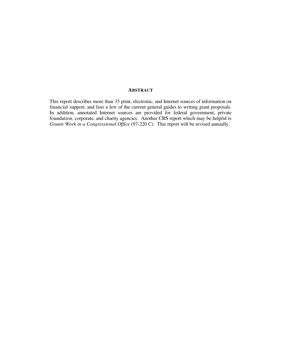 [19990106]RL30013_赠款和基金会：政府和私人资金的选定印刷、电子和互联网来源.pdf_第2页