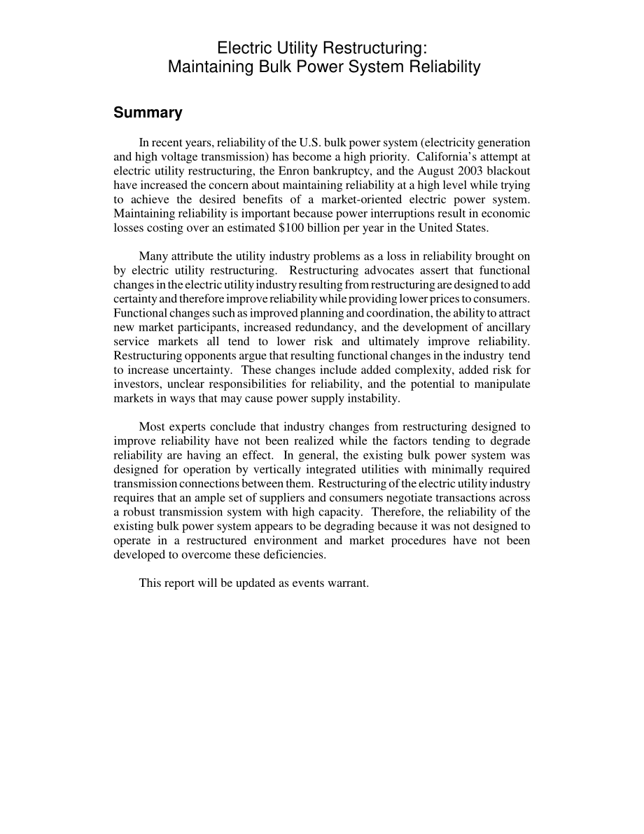 [20050201]RL31469_电力公司重组：维持大容量电力系统的可靠性.pdf_第2页