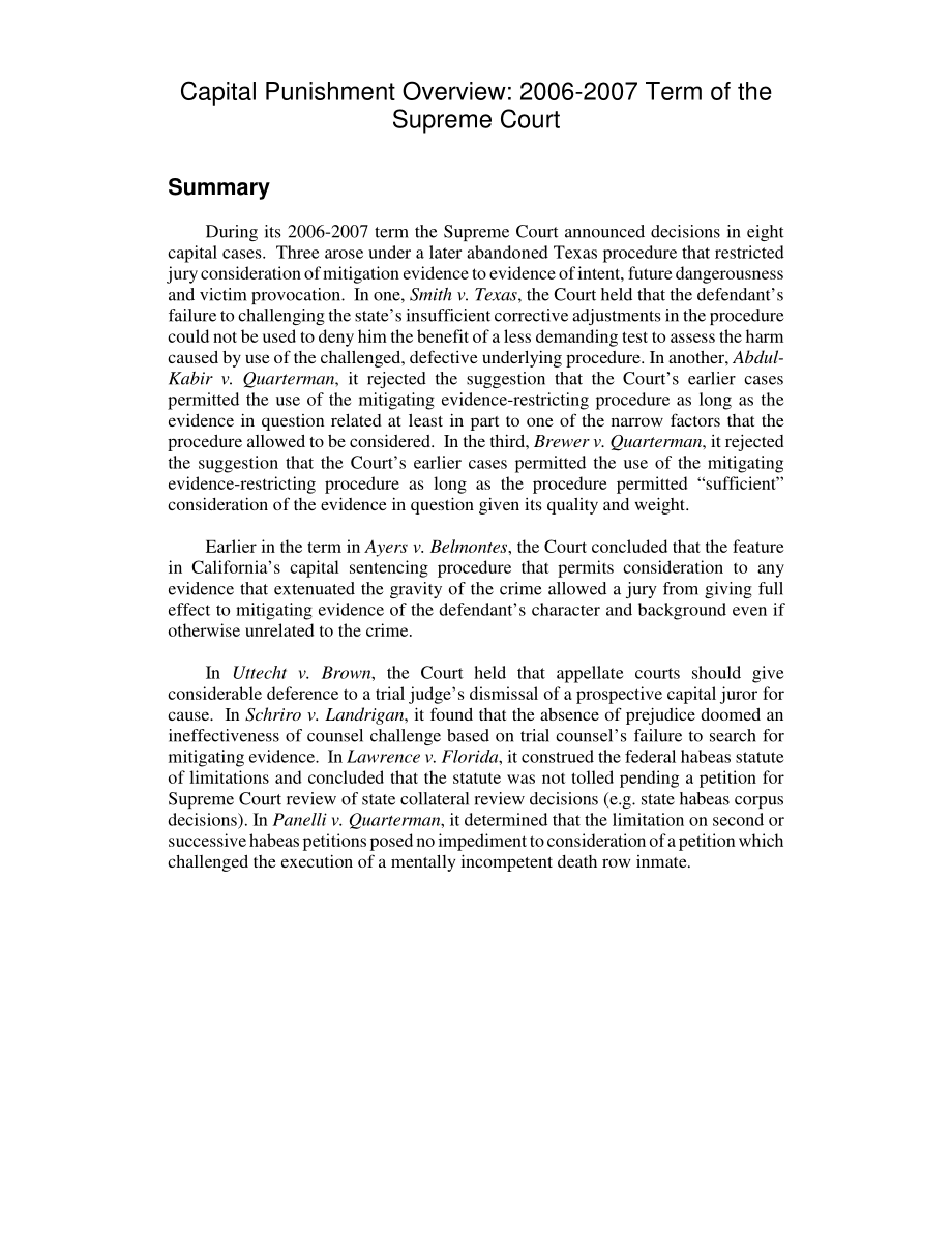 [20070720]RL34100_死刑概述：2006-2007年最高法院任期.pdf_第2页