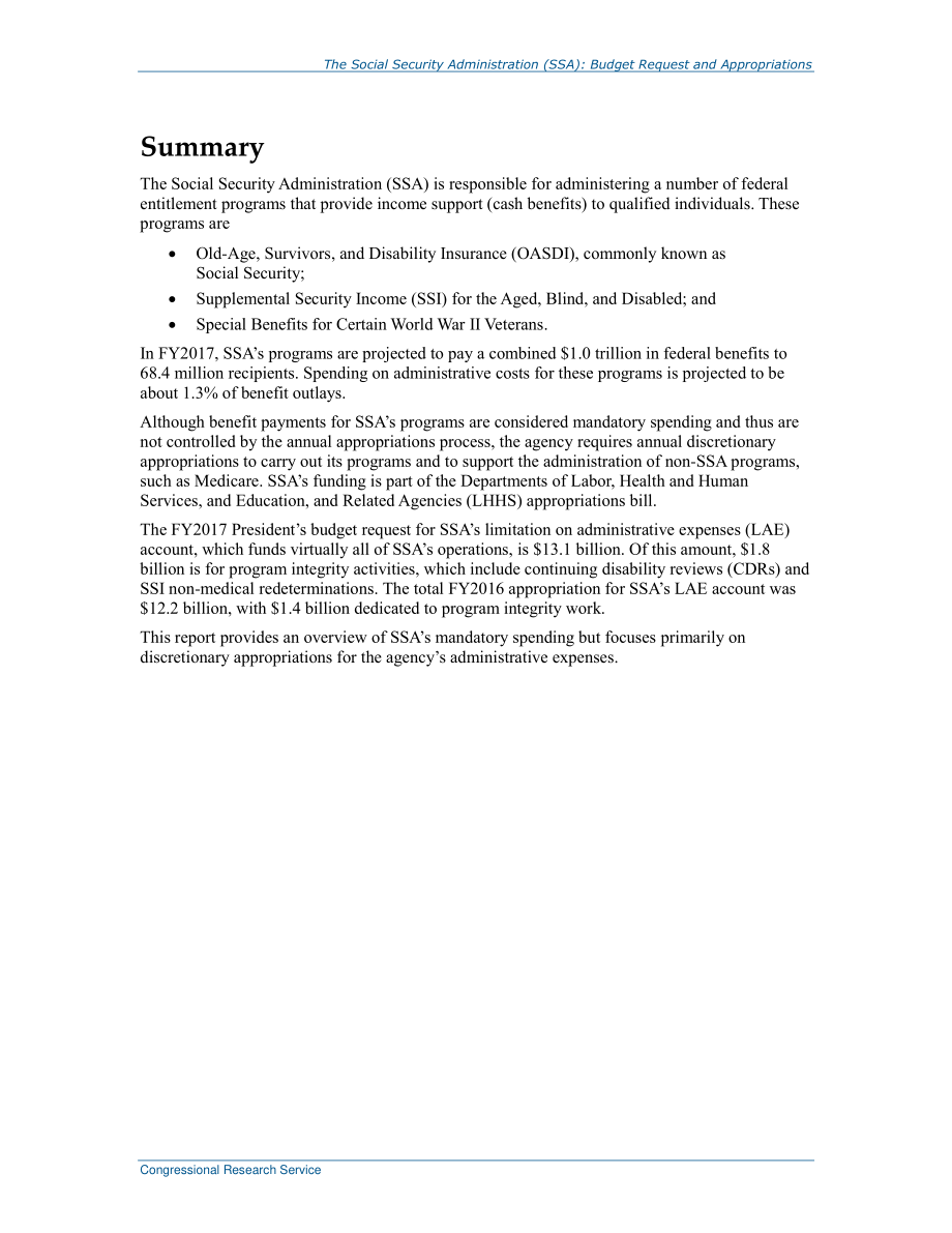 [20160408]R41716_社会保障管理局（SSA）：预算申请和拨款 .pdf_第2页