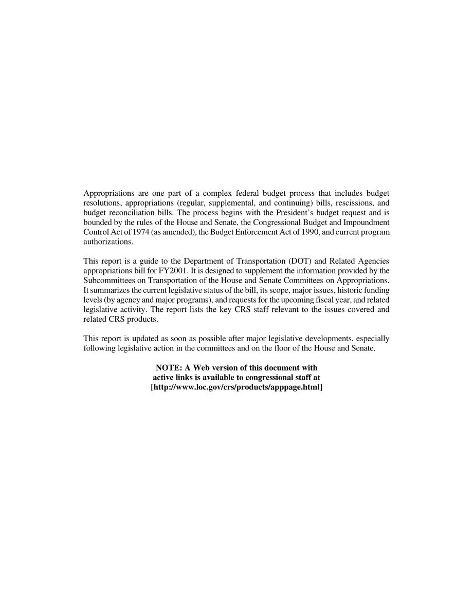 [20010212]RL30508_2001财年拨款：交通运输部及相关机构.pdf_第2页