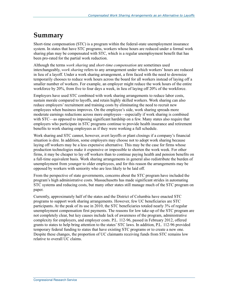 [20161101]R40689_作为裁员替代方案的有偿工作分担安排（短期薪酬）.pdf_第2页
