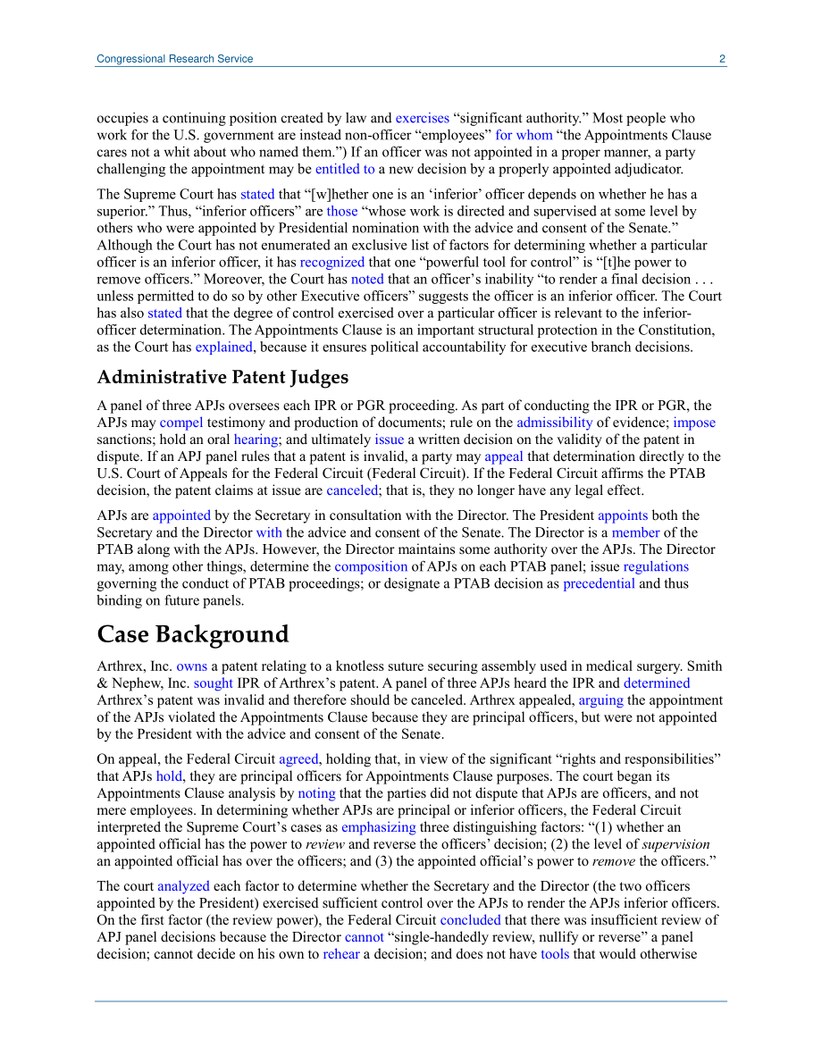 [20210315]LSB10580_最高法院将考虑专利法官的任命是否符合宪法.pdf_第2页