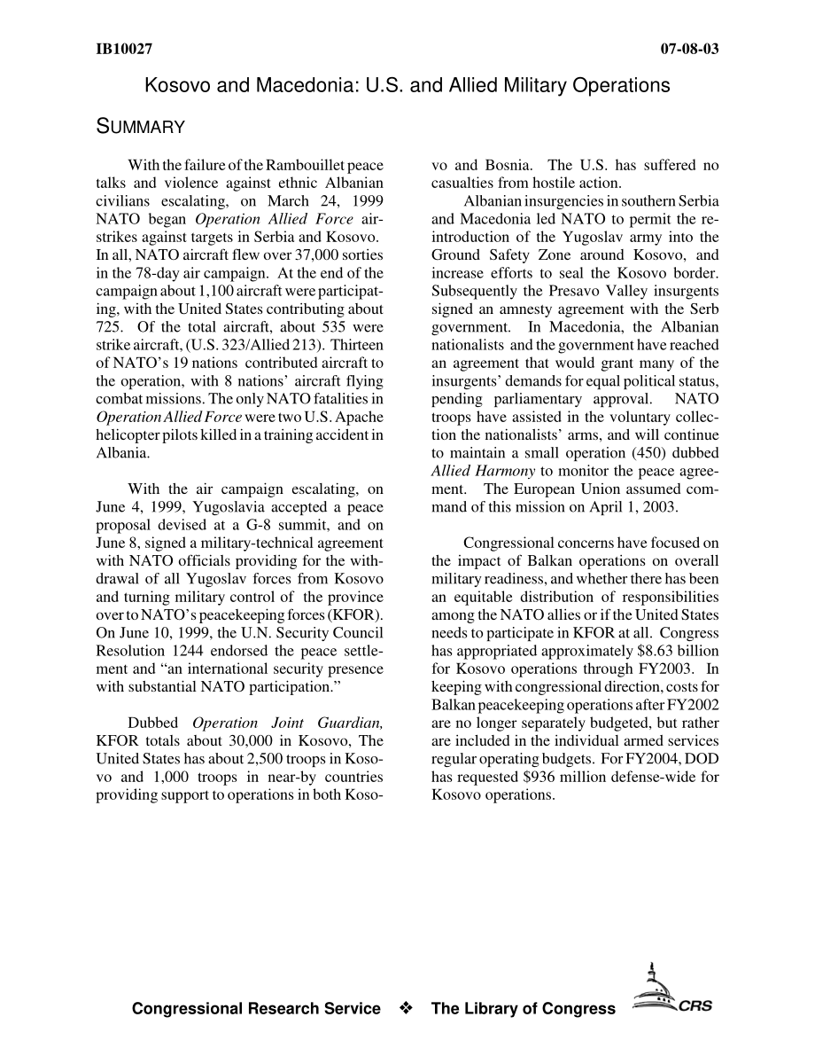 [20030708]IB10027_科索沃和马其顿：美国和盟国的军事行动.pdf_第3页