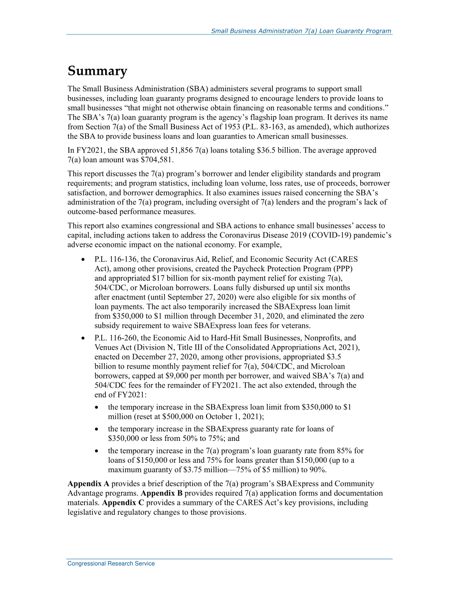 [20220404]R41146_小企业管理局7（a）贷款担保计划.pdf_第2页
