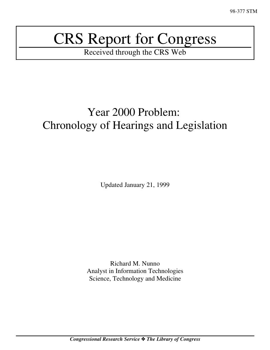[19990121]98-377_2000年问题：听证会和立法年表.pdf_第1页