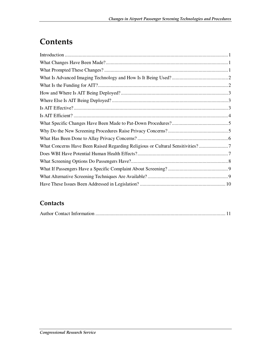 [20110126]R41502_机场旅客安检技术和程序的变化：常见问题解答.pdf_第2页