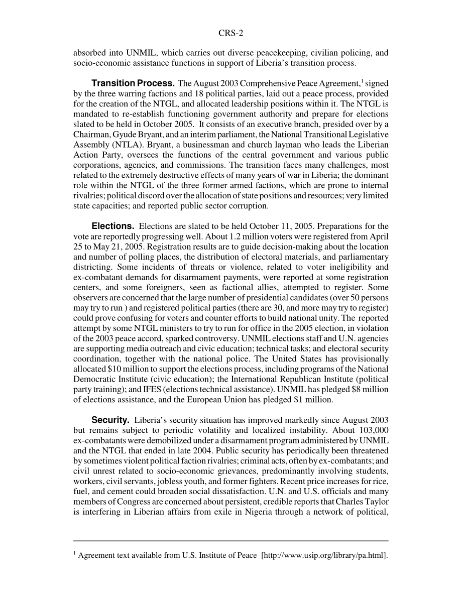 [20050720]RS22202_利比里亚战后过渡：关键问题.pdf_第2页