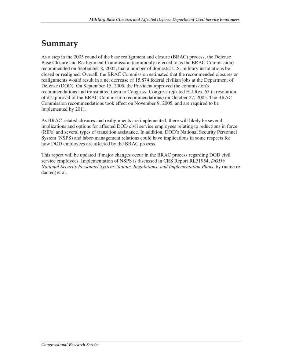 [20070416]RL33297_军事基地关闭和受影响的国防部公务员.pdf_第2页