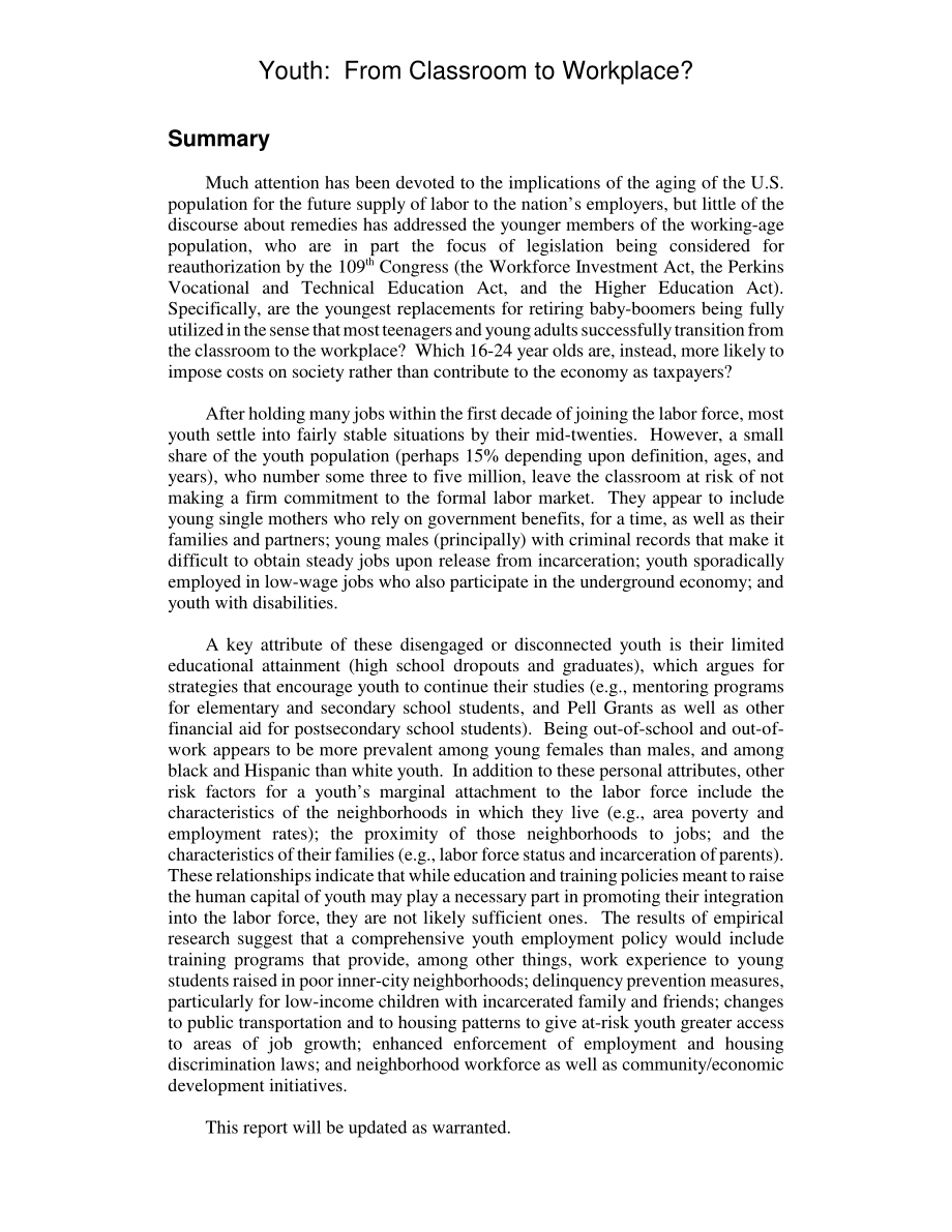 [20050420]RL32871_青年：从教室到工作场所？.pdf_第2页