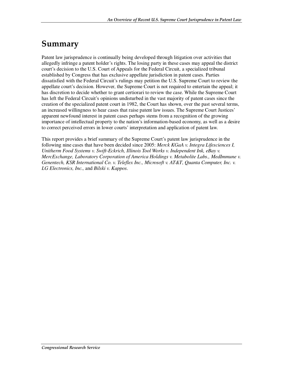 [20100917]RL33923_美国最高法院近期专利法判例综述.pdf_第2页