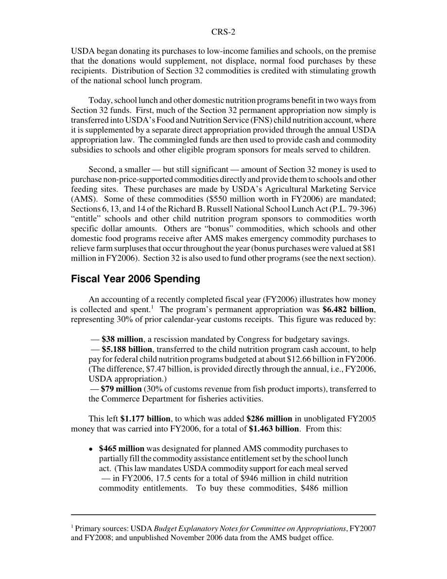 [20070223]RS20235_美国农业部第32节计划下的农业和食品支持.pdf_第2页