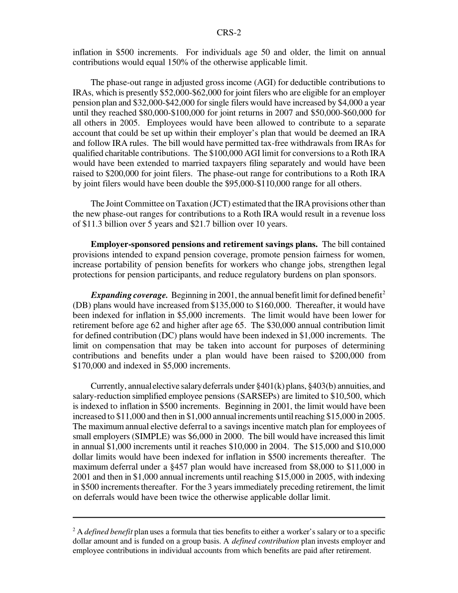 [20010112]RS20675_养老金：2000年《退休保障和储蓄法》的主要规定.pdf_第2页