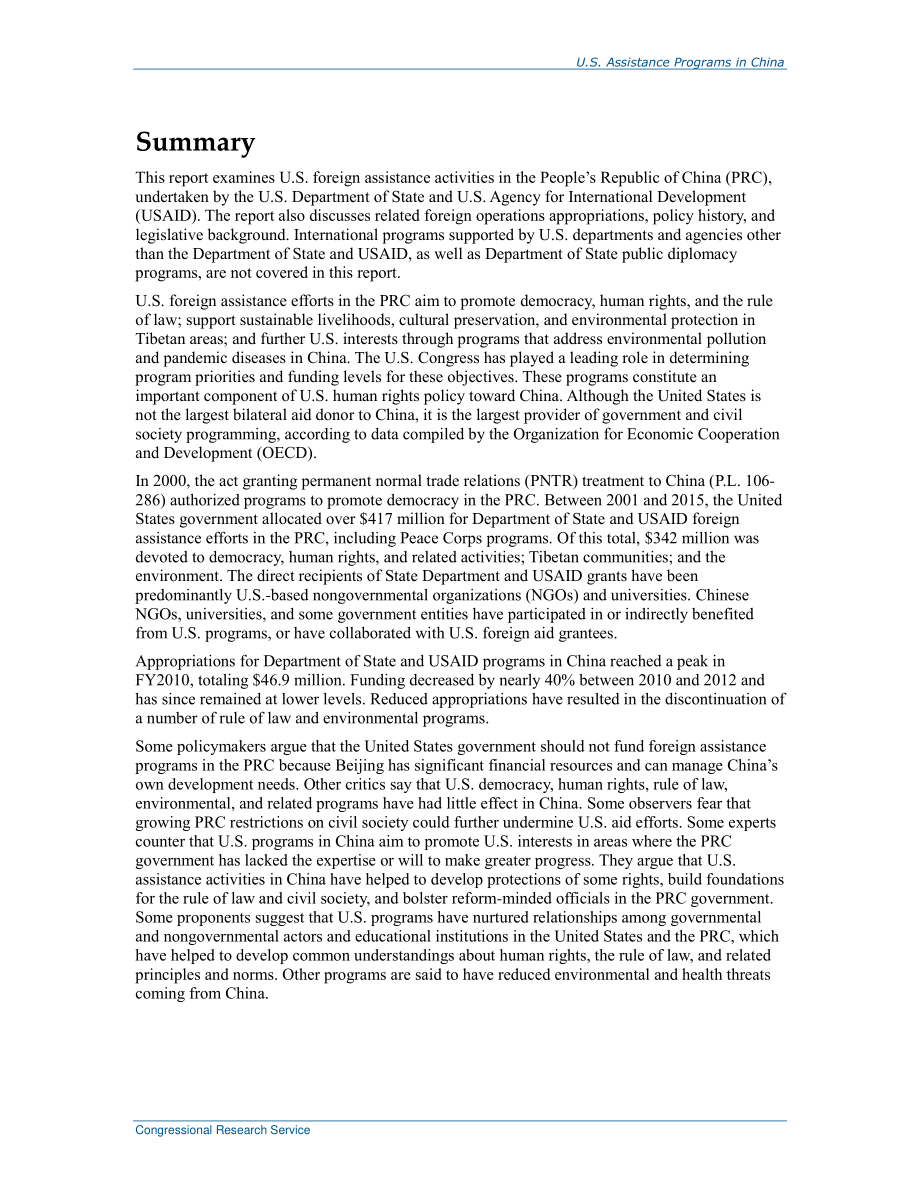 [20160112]RS22663_美国对华援助项目.pdf_第2页
