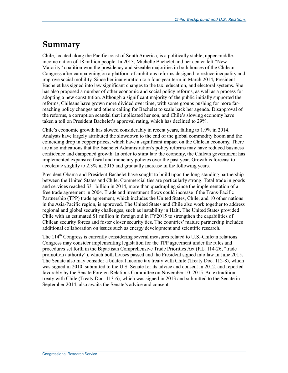 [20151119]R40126_智利：背景和美国关系.pdf_第2页