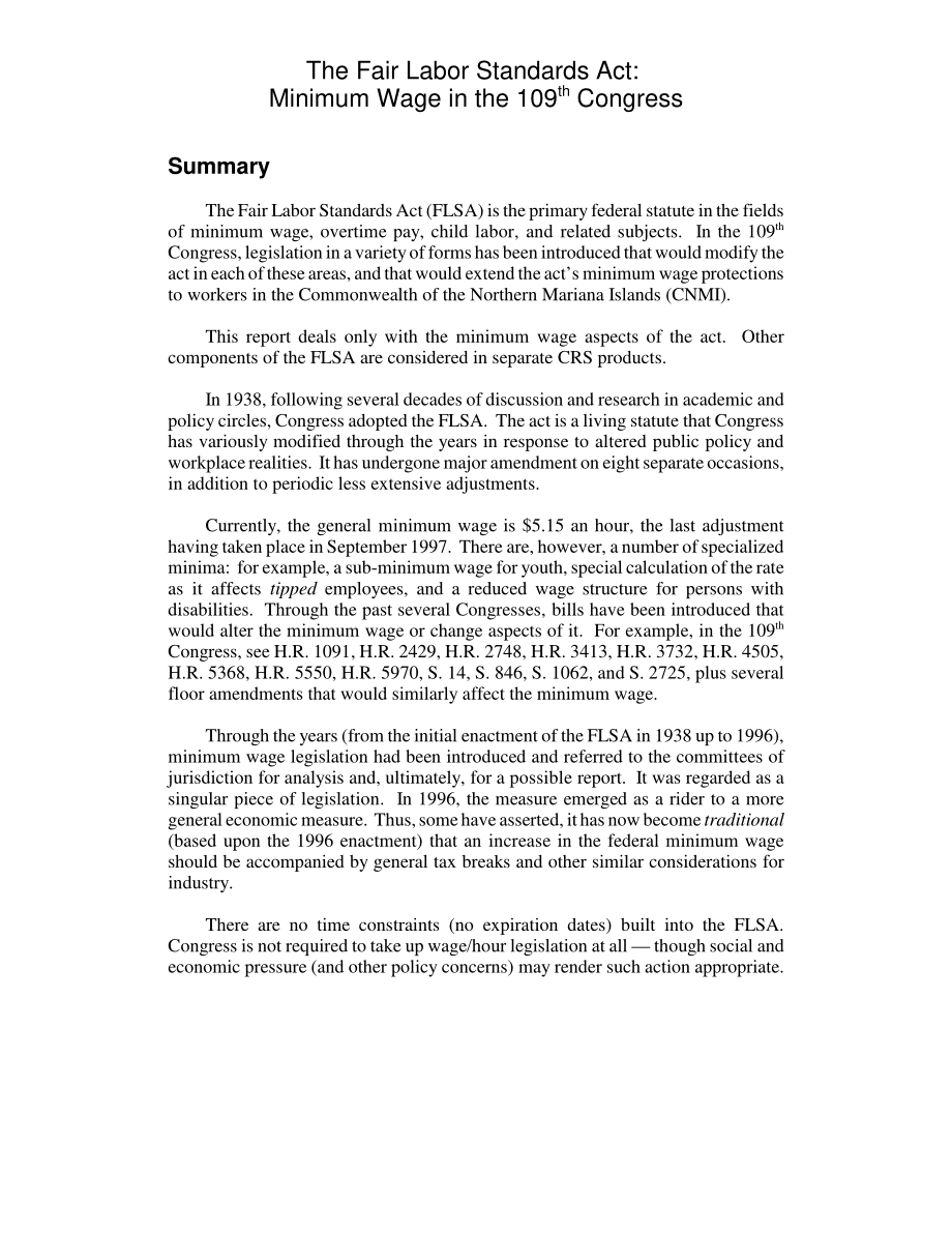 [20061030]RL33401_《公平劳动标准法》：第109届国会的最低工资.pdf_第2页