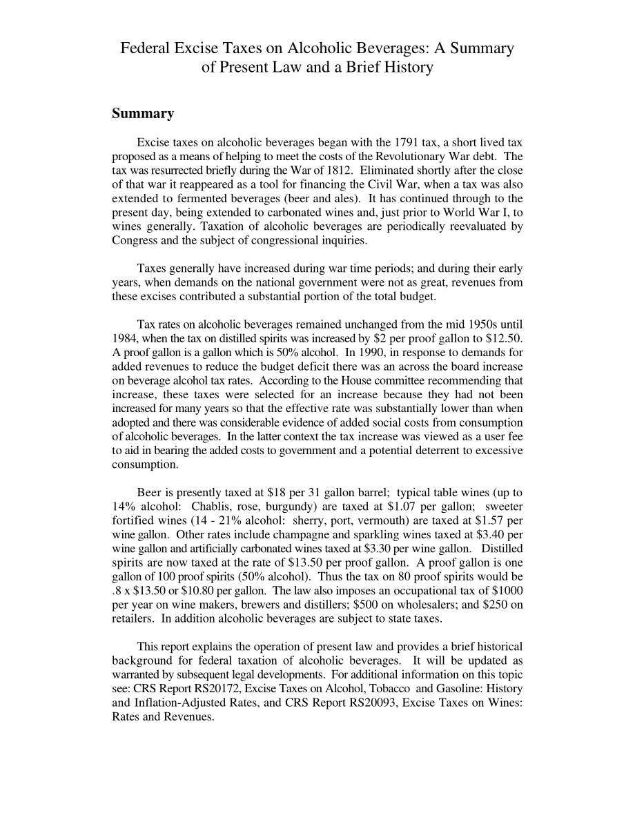 [19990615]RL30238_酒精饮料联邦消费税：现行法律概述及简史.pdf_第3页