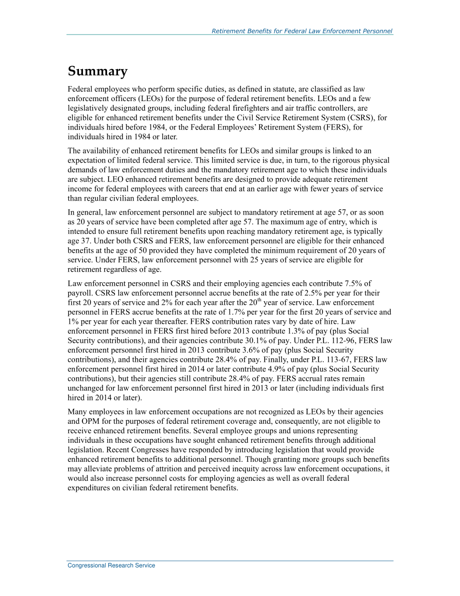 [20170905]R42631_联邦执法人员的退休福利.pdf_第2页