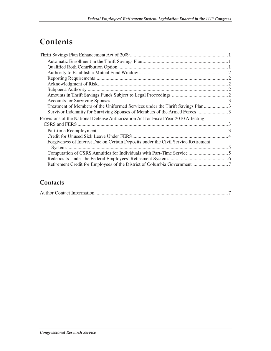 [20091112]RS22933_联邦雇员退休制度：第111届国会颁布的立法.pdf_第3页