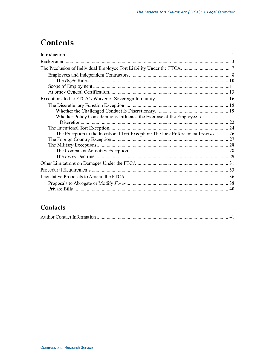 [20191120]R45732_《联邦侵权索赔法》（FTCA）：法律概述.pdf_第3页