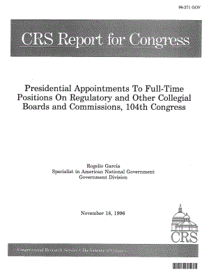 [19961118]96-271_第104届国会对监管和其他合议委员会全职职位的总统任命.pdf