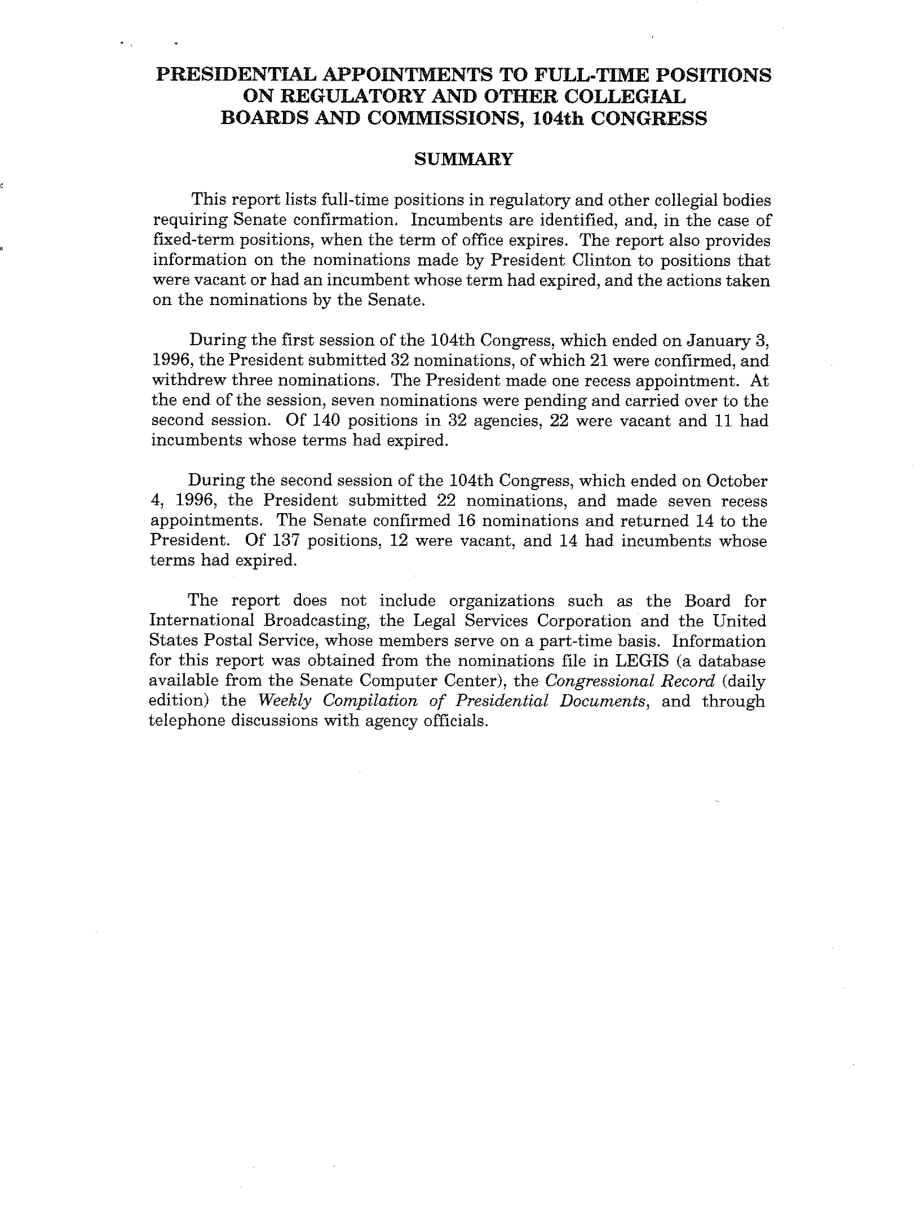 [19961118]96-271_第104届国会对监管和其他合议委员会全职职位的总统任命.pdf_第2页