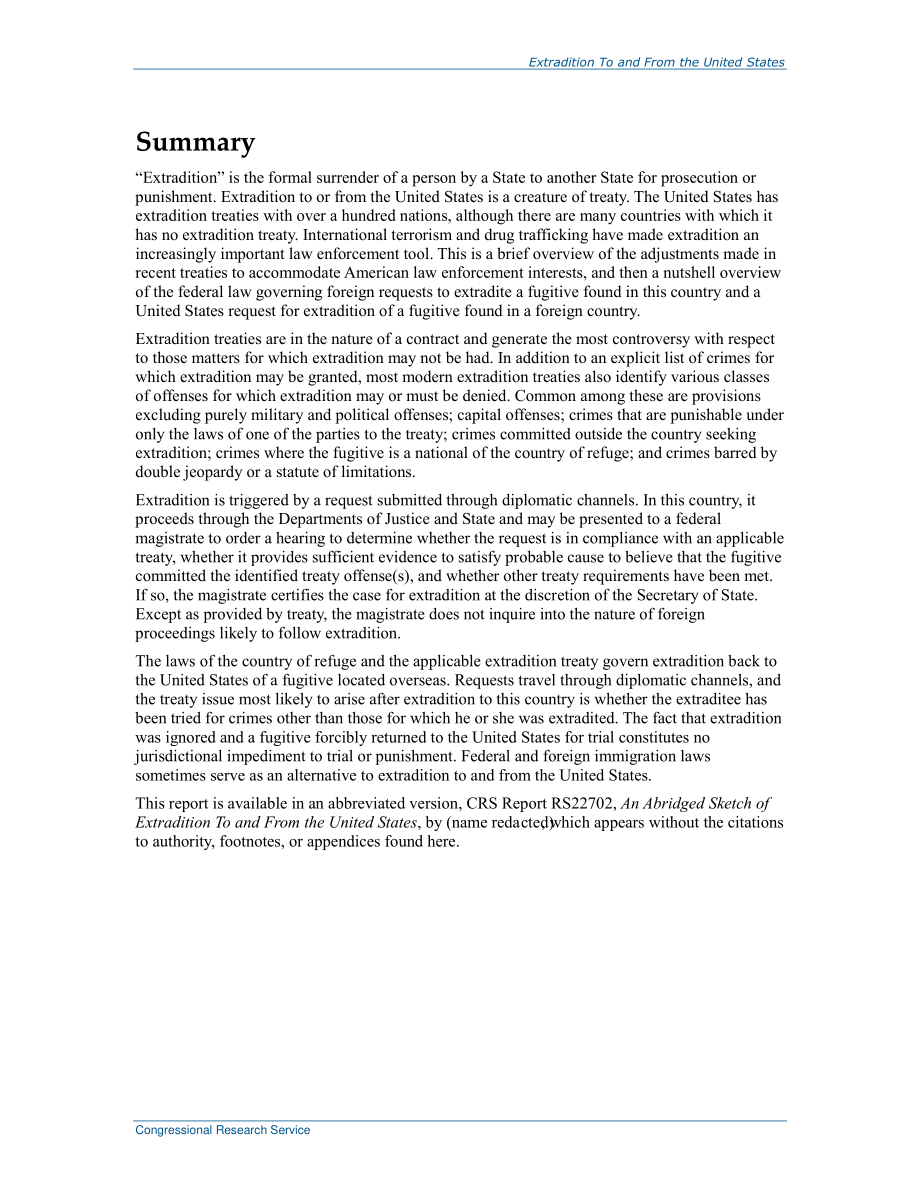 [20161004]98-958_引渡至美国和从美国引渡：法律和当代条约概述.pdf_第2页