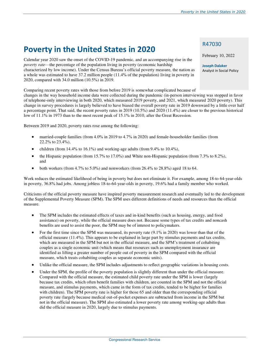 [20220210]R47030_2020年美国的贫困状况.pdf_第2页