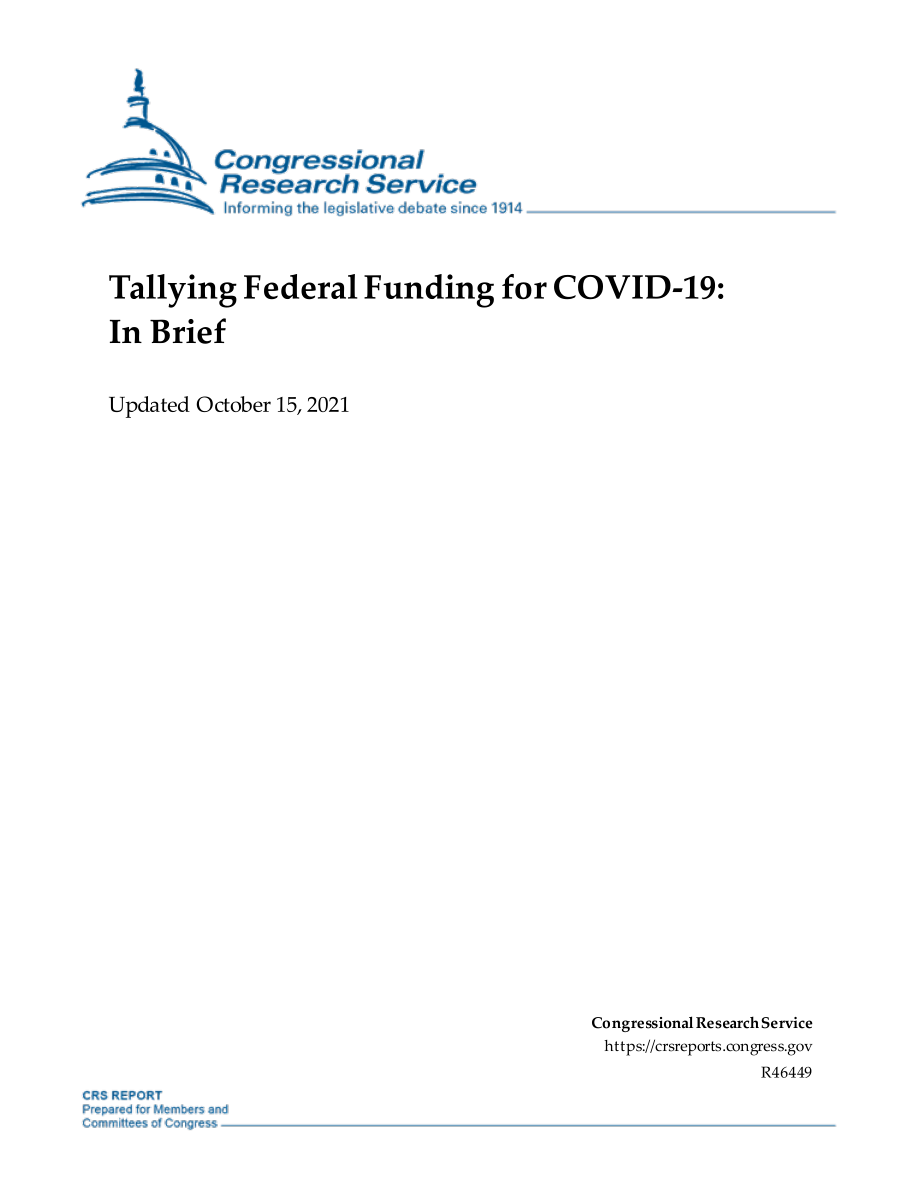 [20211015]R46449_统计新冠肺炎的联邦资金：简言之.pdf_第1页