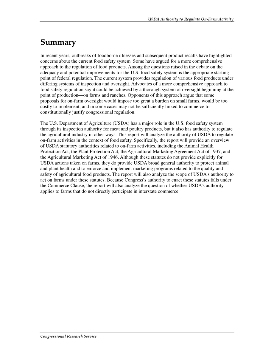 [20090512]R40577_美国农业部监管农场活动的权力.pdf_第2页