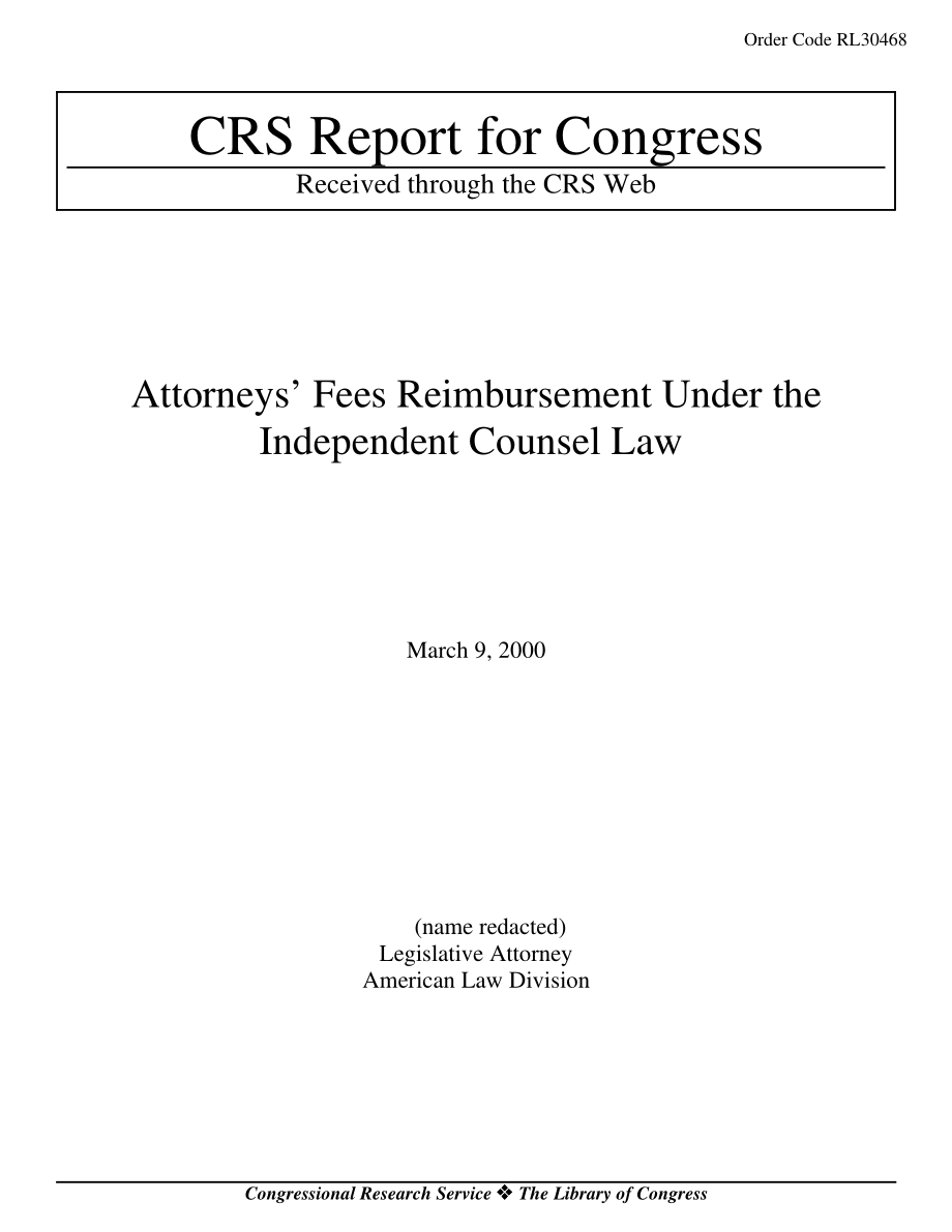 [20000309]RL30468_《独立律师法》规定的律师费报销.pdf_第1页