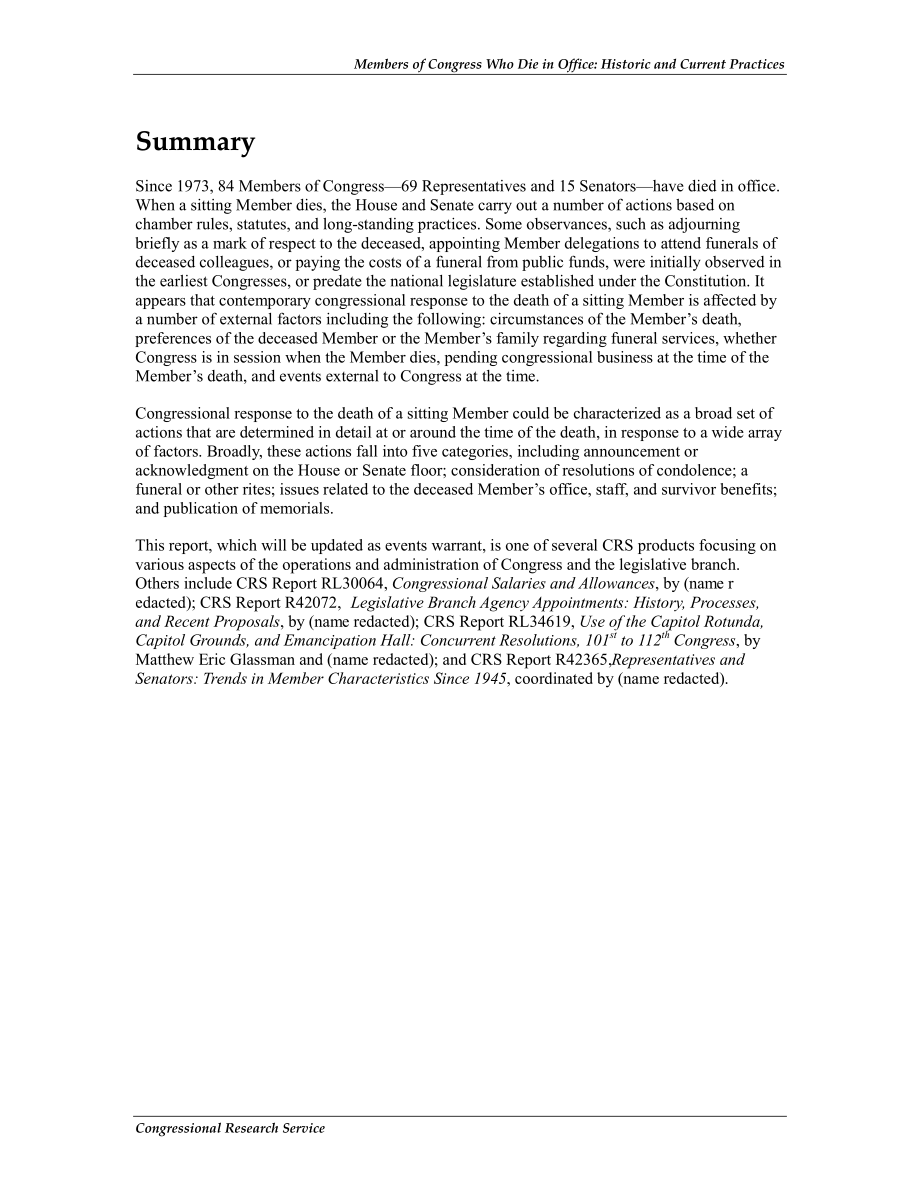 [20120425]RL34347_死于公职的国会议员：历史和当前做法.pdf_第2页
