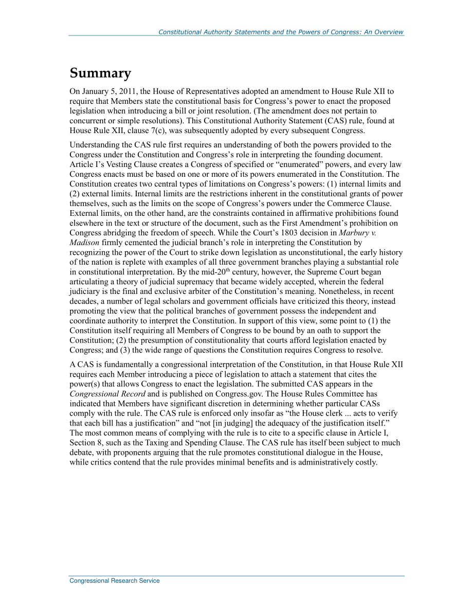 [20190311]R44729_宪法权威声明和国会权力：概述.pdf_第2页