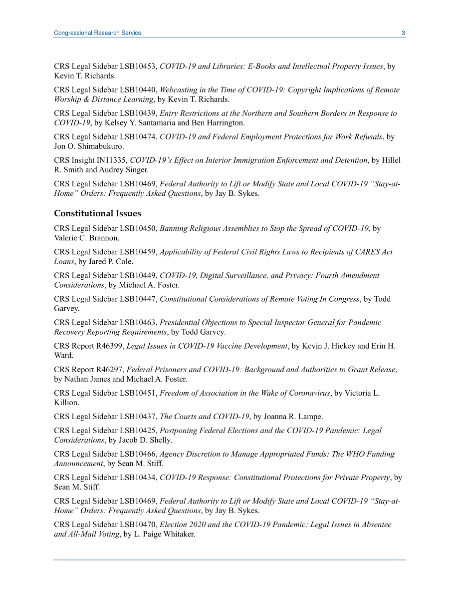 [20200612]LSB10433_与2019冠状病毒疾病疫情有关的法律问题：概述.pdf_第3页