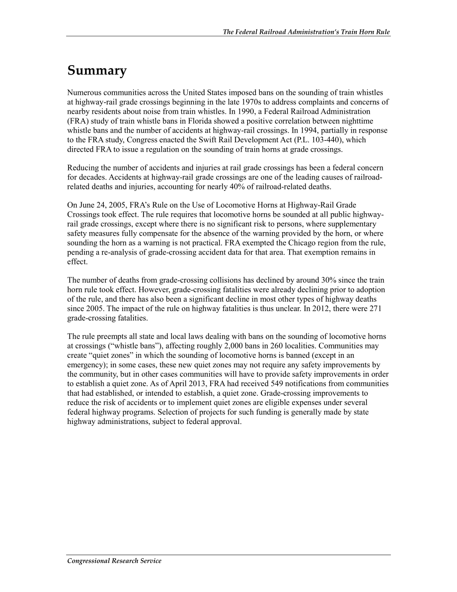[20130603]RL33286_联邦铁路管理局的火车号角规则.pdf_第2页