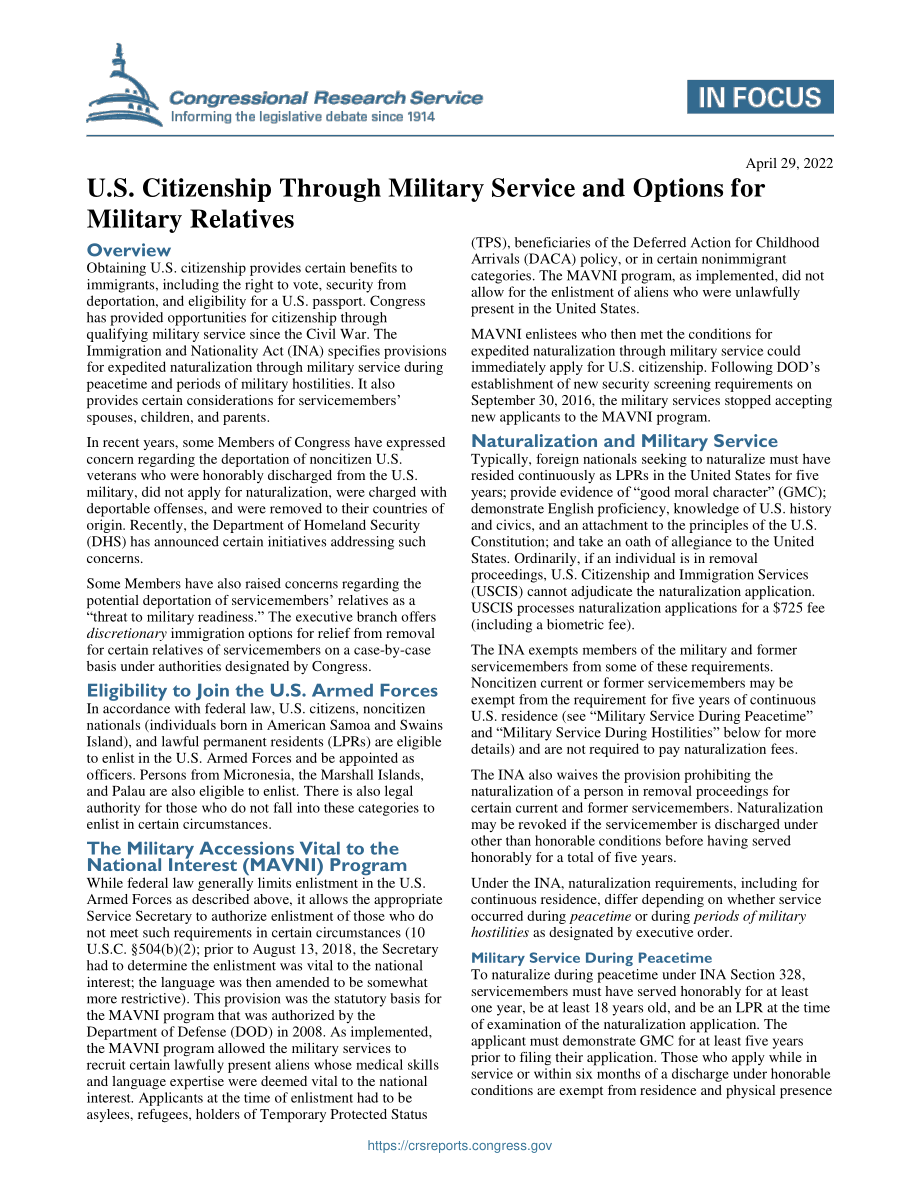 [20220429]IF12089_通过服兵役获得美国公民身份和军人亲属的选择.pdf_第1页
