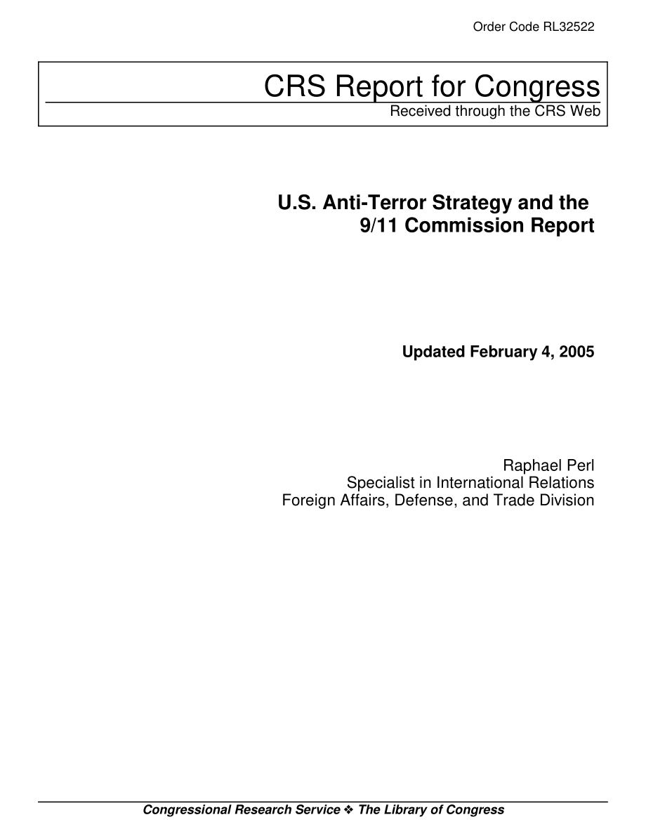 [20050204]RL32522_美国反恐战略与9·11委员会报告.pdf_第1页