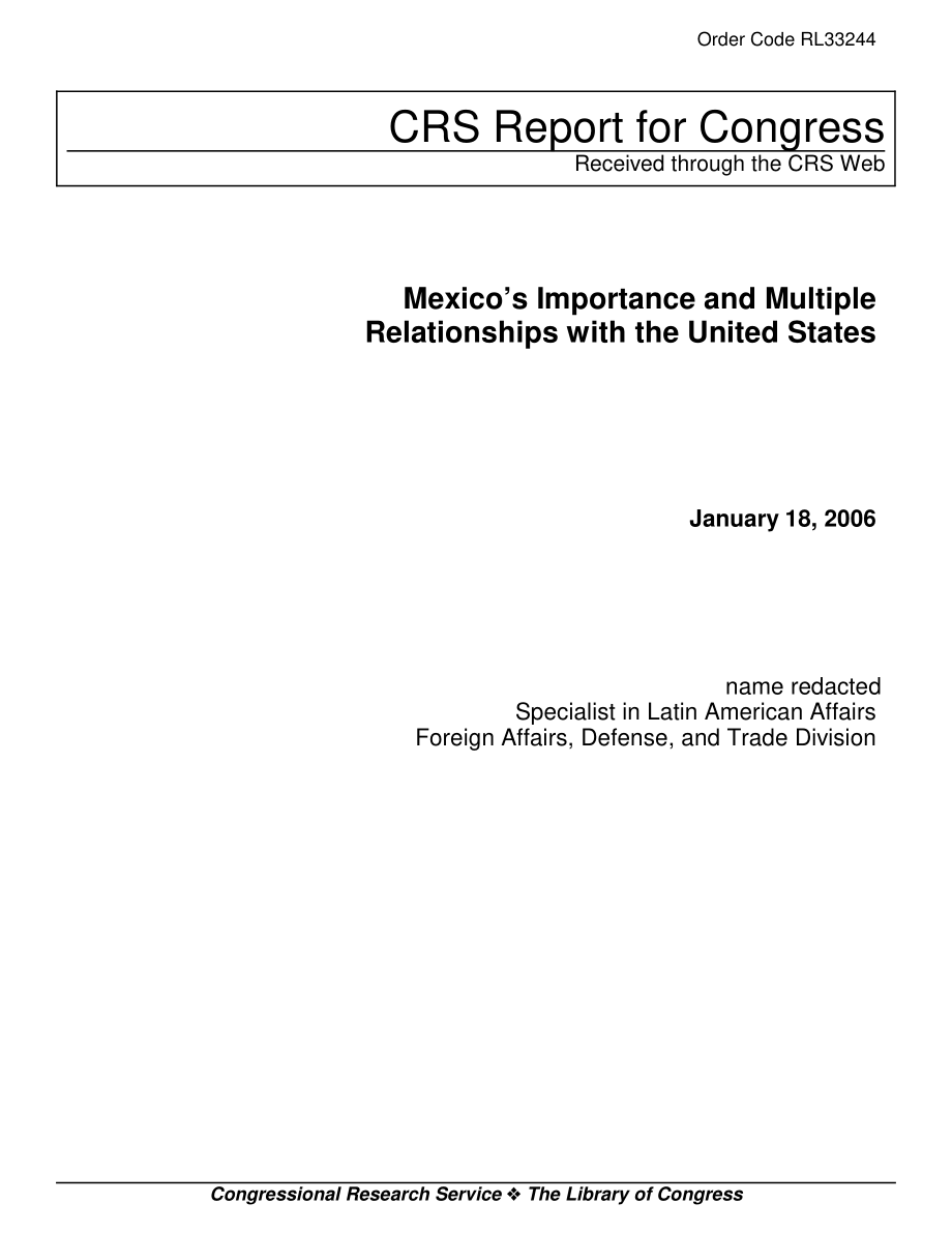 [20060118]RL33244_墨西哥的重要性以及与美国的多重关系.pdf_第1页