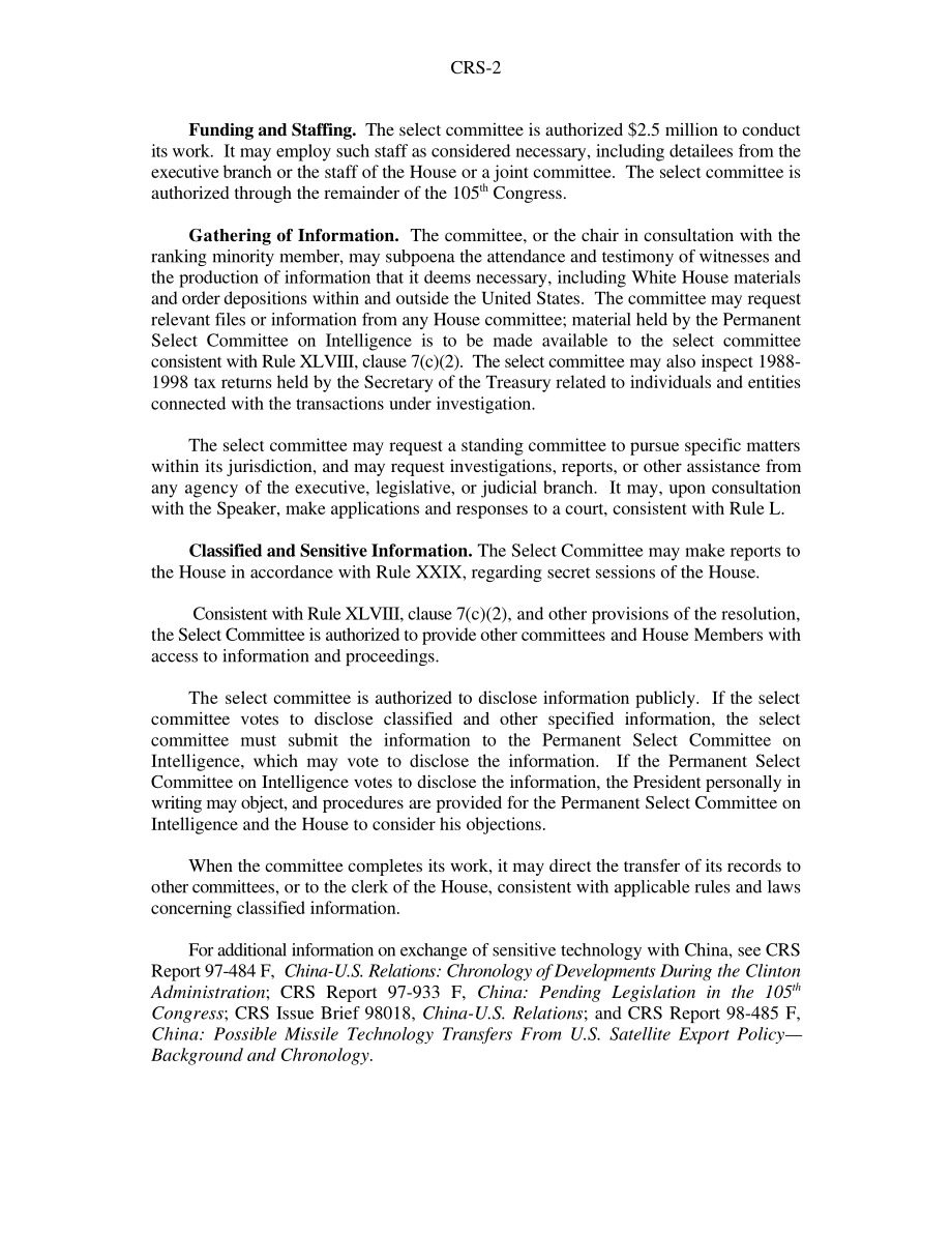 [19980624]98-549GOV_向中国转让导弹和卫星技术：H.Res概述463授权众议院特别委员会.pdf_第2页