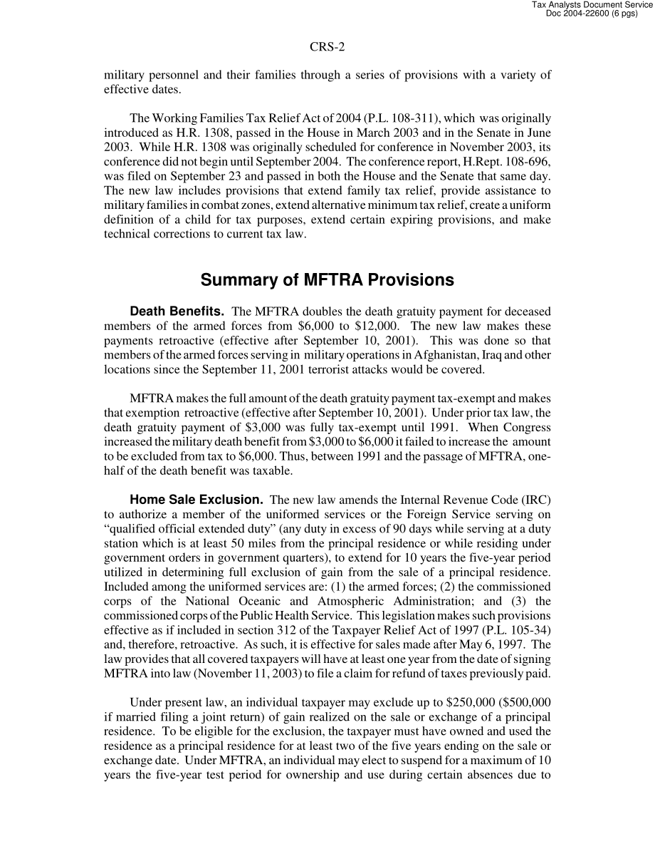 [20041117]RS21976_第108届国会颁布的军人税收优惠.pdf_第2页