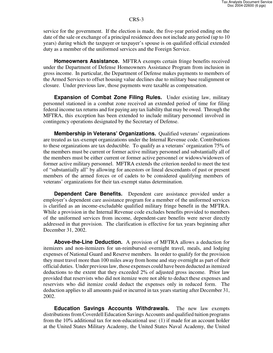 [20041117]RS21976_第108届国会颁布的军人税收优惠.pdf_第3页