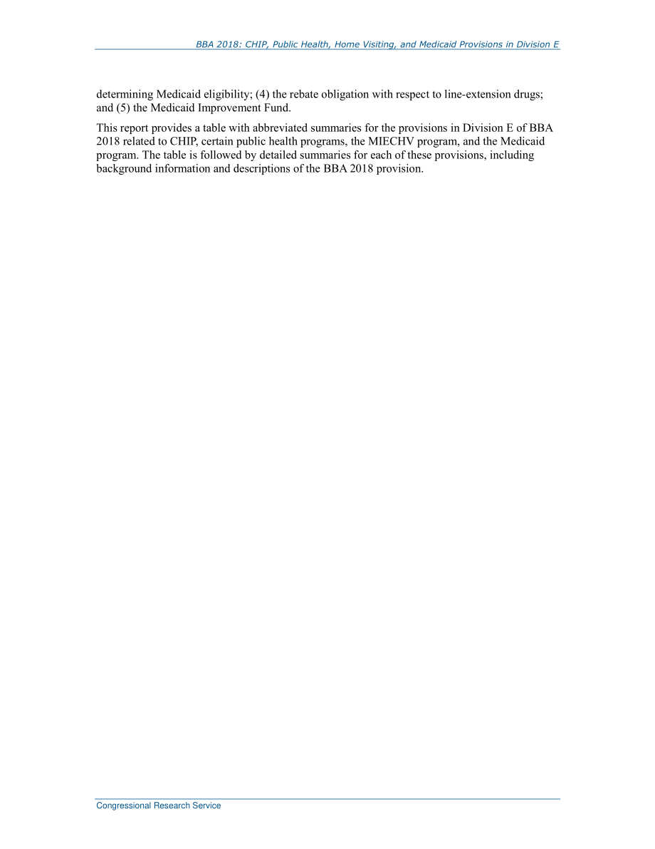 [20180320]R45136_2018年两党预算法案（P.L.115-123) E部门的CHIP、公共卫生、家访和医疗补助规定.pdf_第3页