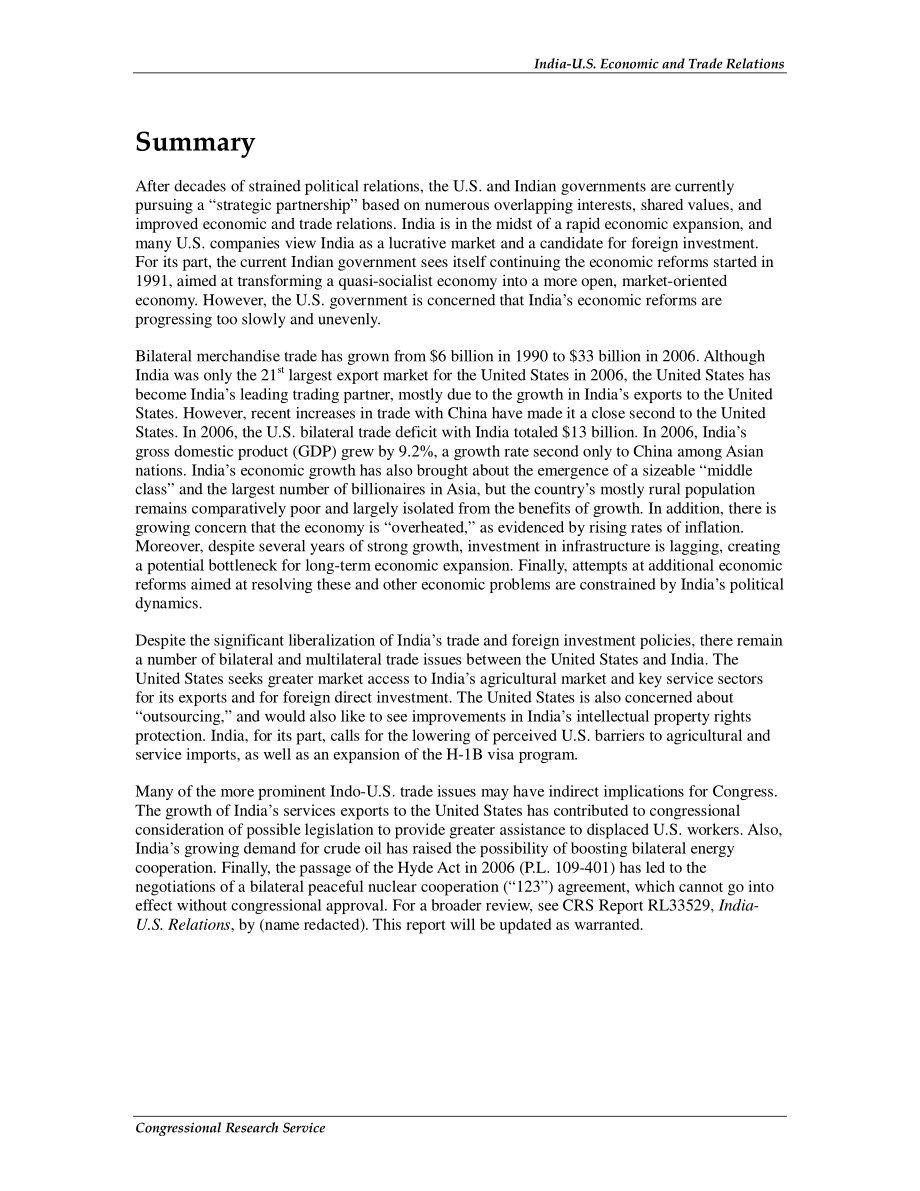 [20070831]RL34161_印美经贸关系.pdf_第2页