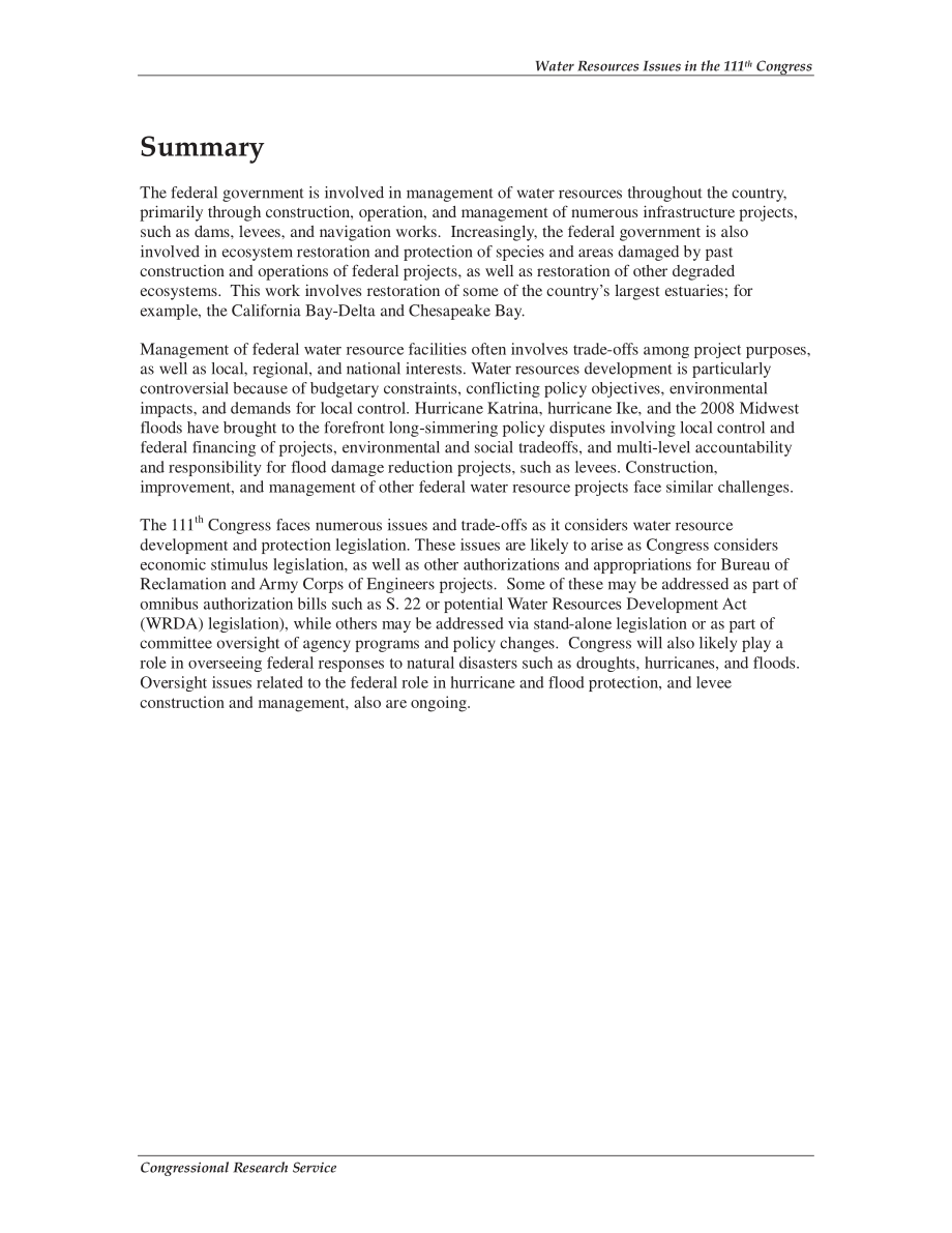 [20090129]R40180_第111届国会的水资源问题 .pdf_第2页