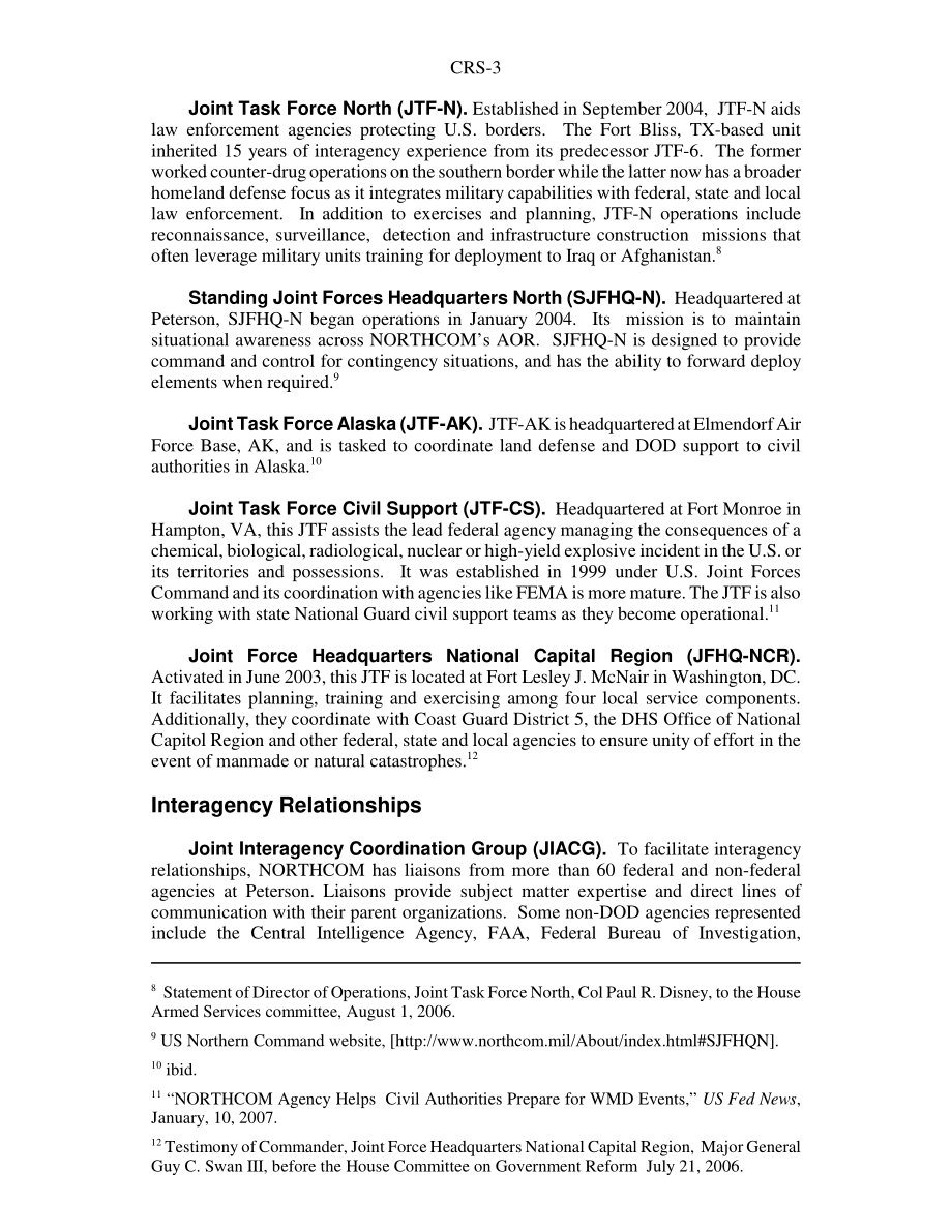 [20071011]RS21322_国土安全部：美国北方司令部角色和任务的演变.pdf_第3页
