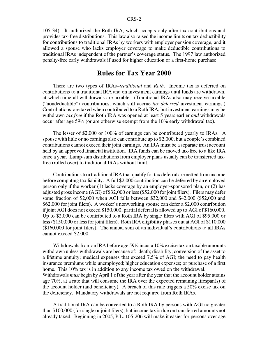 [20010110]96-20EPW_个人退休账户（IRA）：第106届国会的立法问题.pdf_第2页