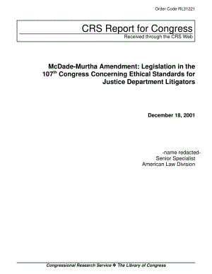 [20011218]RL31221_McDade Murtha修正案：第107届国会关于司法部诉讼人员道德标准的立法.pdf