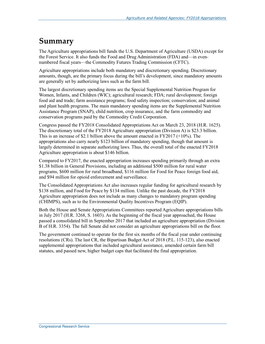 [20180323]R45128_农业和相关机构：2018财年拨款.pdf_第2页