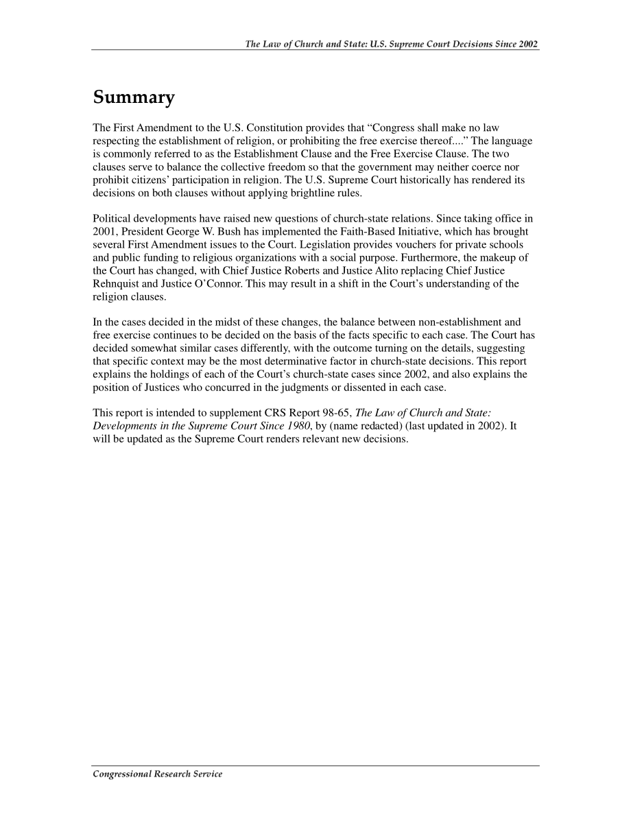 [20080314]RL34223_教会和国家法律：2002年以来美国最高法院的判决.pdf_第2页